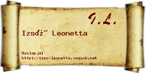 Izsó Leonetta névjegykártya